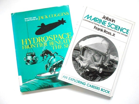 Two Vintage Children's Marine Science Books