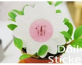 60 Pink doily Transparent Sticker