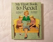 Vintage 1957 Childrens Book - My First Book to Read - Grosset and Dunlap
