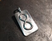 Unisex Infinity Solid Sterling Silver Pendant -  Handmade and Reiki Infused