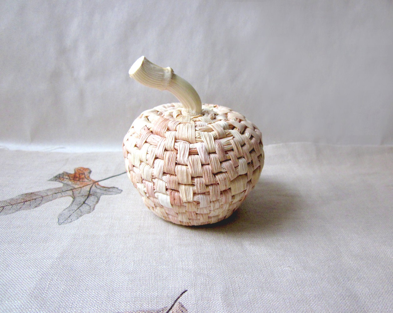 Hand crocheted apple  , home decor