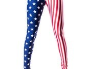 American Flag Patriotic Leggings Stars and Stripes