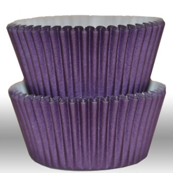 Solid Purple GREASEPROOF Baking Cups Cupcake Liners - Quantity 50 Il_570xn
