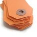 25 Pumpkin Orange Colored Shipping / Parcel Tags - Small - Heavy 13pt Cardstock - Classic - Blank - 2 3/4 x 1 3/8" - Plain - DIY - 2.75"