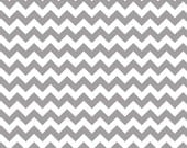 Riley Blake Fabric - Half Yard of Small Chevron in Gray