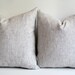 Sukan / SET (2 piece) Navy Blue - White Linen Pillow Cover, Natural Slip Cover Decorative Eco Friendly  -18x18 inch