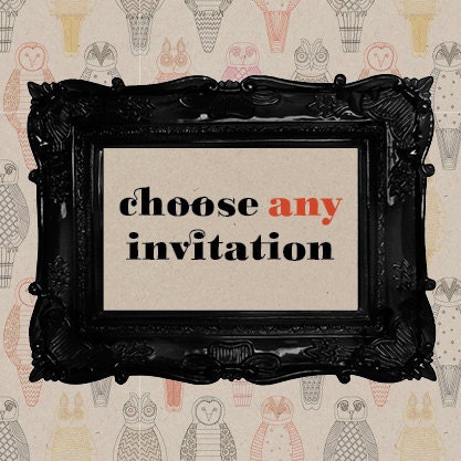 choose any invitation // PRINTED (set of 20)