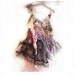 Reserved for Rosy Last Payment Beautiful Rich Elegant Dress/Tunic Art to Wear BLACK and White with Pink Hippi Gothic Boho Ruffle Gipsy