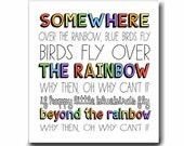 Rainbow Party Event Sign . Over the Rainbow Collection . by Loralee Lewis