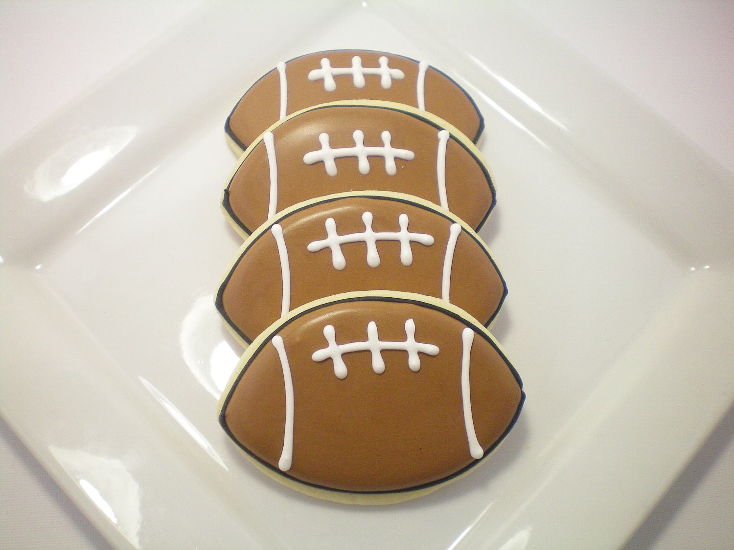 Football sugar cookies
