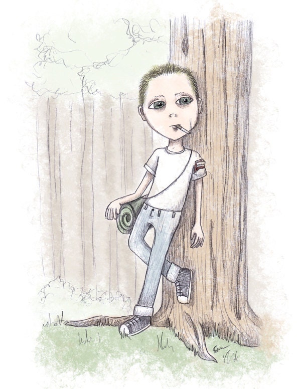 Chris Chambers - Stand By Me - 8 1/2 x 11 Illustration Print