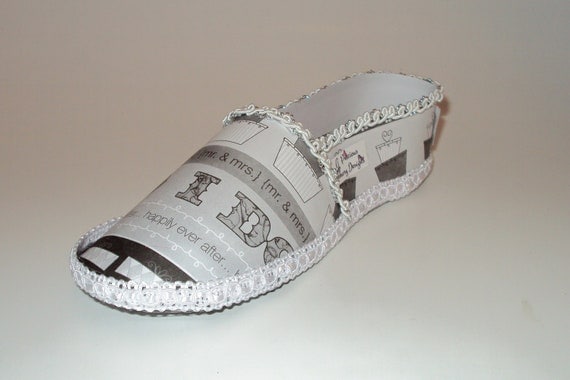Paper Shoe I Do Wedding Toms