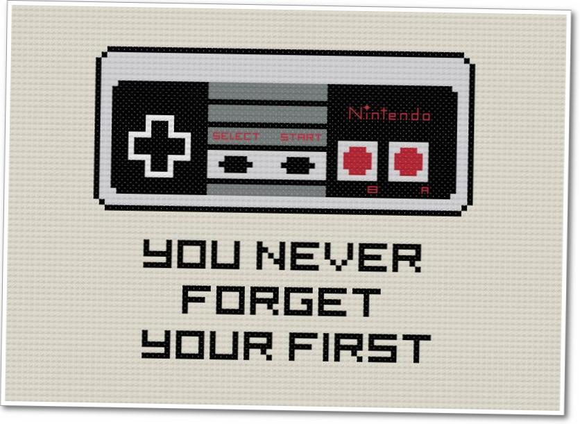 You Never Forget - Nintendo - PDF Cross-stitch Pattern - INSTANT DOWNLOAD