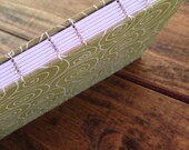 Medium Handbound Journal - Pale Green Swirly