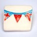 Bunting Brooch Ceramic Bright Pastel coloured and Union Jack flags