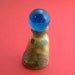 Buckeye Burl Marble Stand Turned Wood