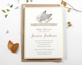 10 Personalized Invitations - Whimsical Baby Fox