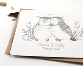 10 Personalized Notecards - Owls in Love