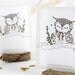 12 Bookplates - Owl & Yellow Bow