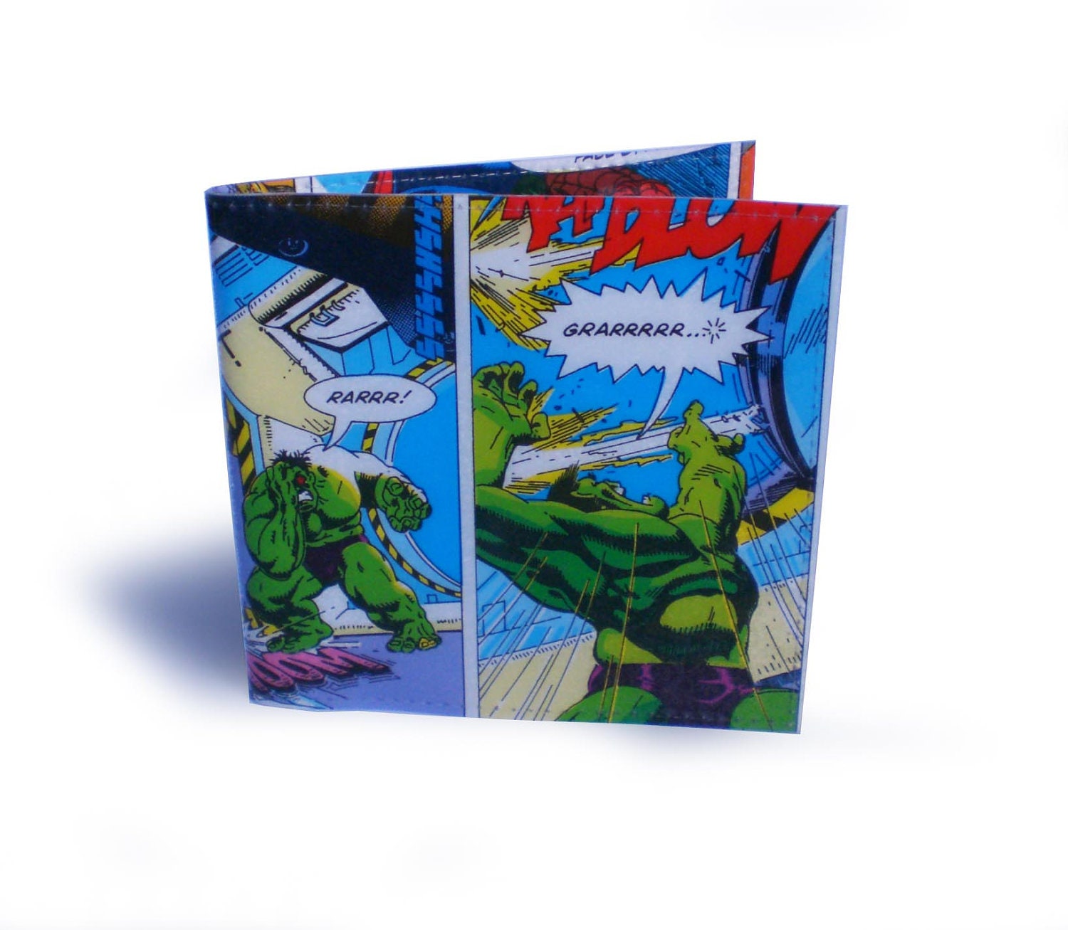 The Incredible Hulk Wallet - Upcycled Comic & Vinyl