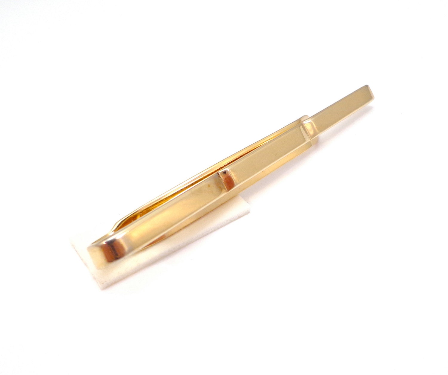 Vintage Gold Tone Tie Clip Mad Men 1950s