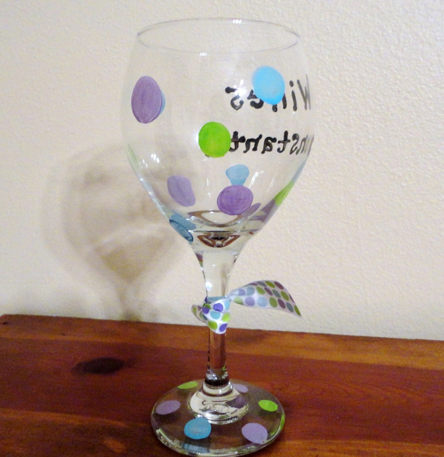 Wines Constantly wine glass handpainted
