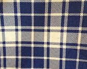 Blue and white check  54" wide medium weight home decor fabric