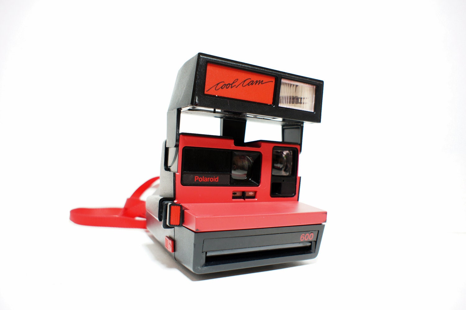 Rare Red Polaroid Camera Cool Cam - Film Tested Working