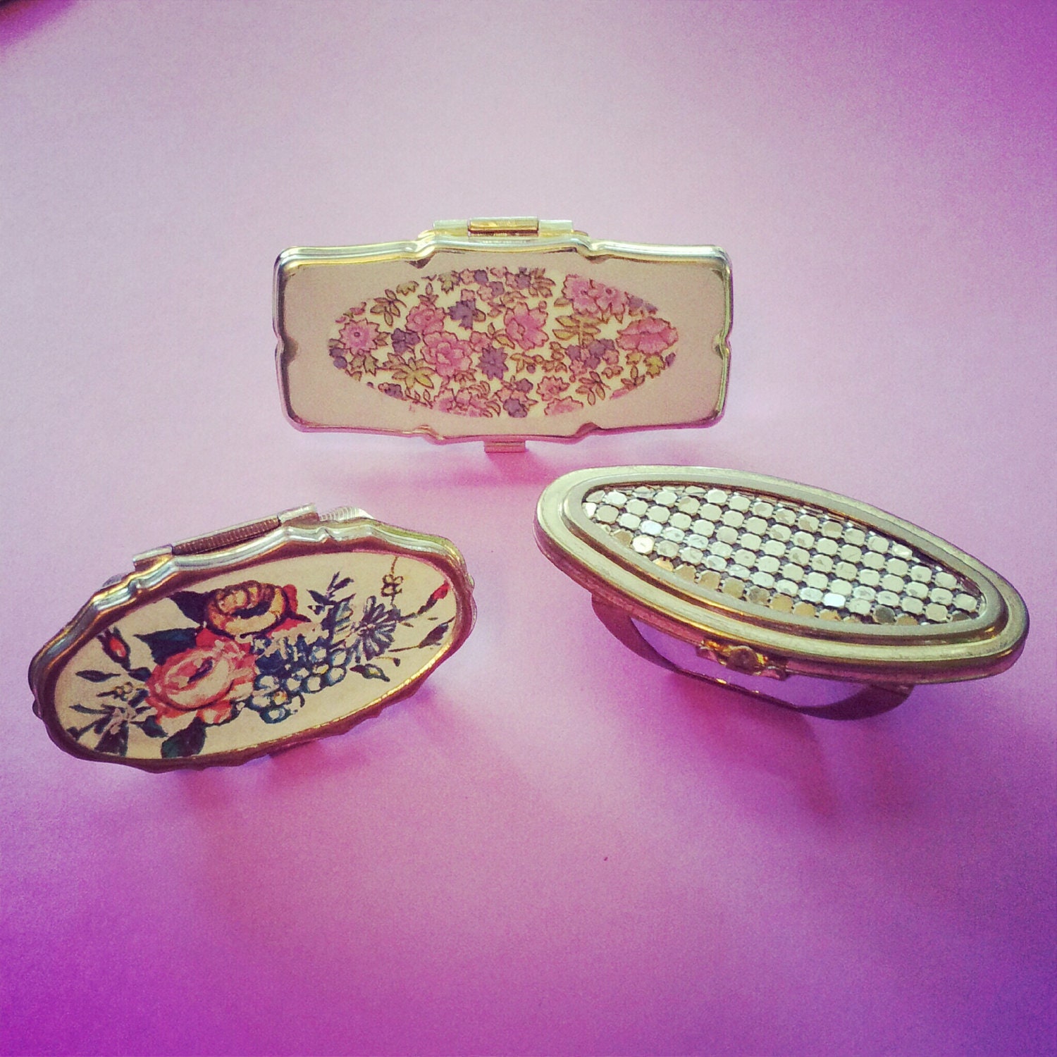 Vintage Lipstick Case with Mirror by DrunkenMermaid on Etsy