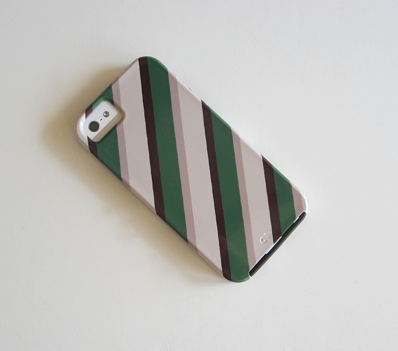 Modern iPhone 5 case l Preppy Stripes Green l  VIBE geometric neutral redtilestudio