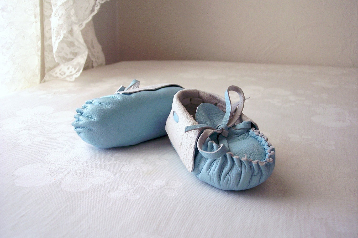 Baby Blue Moccasins