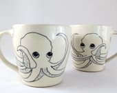 Octopus Mug - Handmade Ceramic Coffee Cup