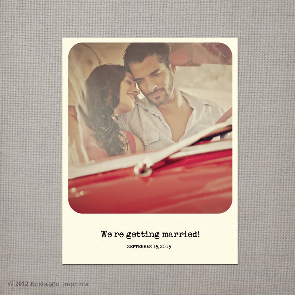 Vintage Save the Date Card - the "Eden"
