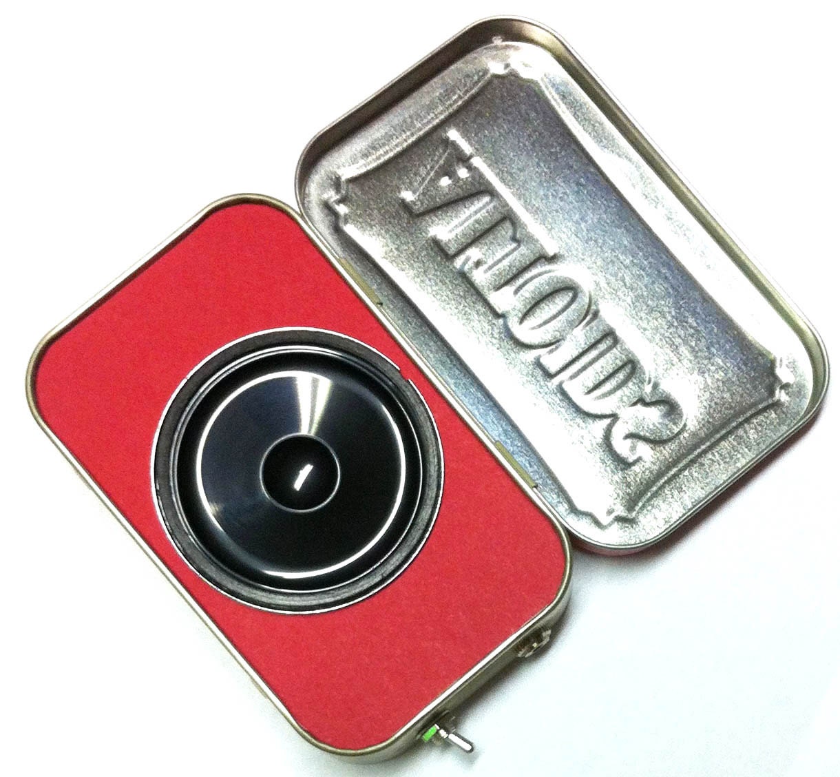 Portable Amp and Speaker for MP3 Player -Black/Red