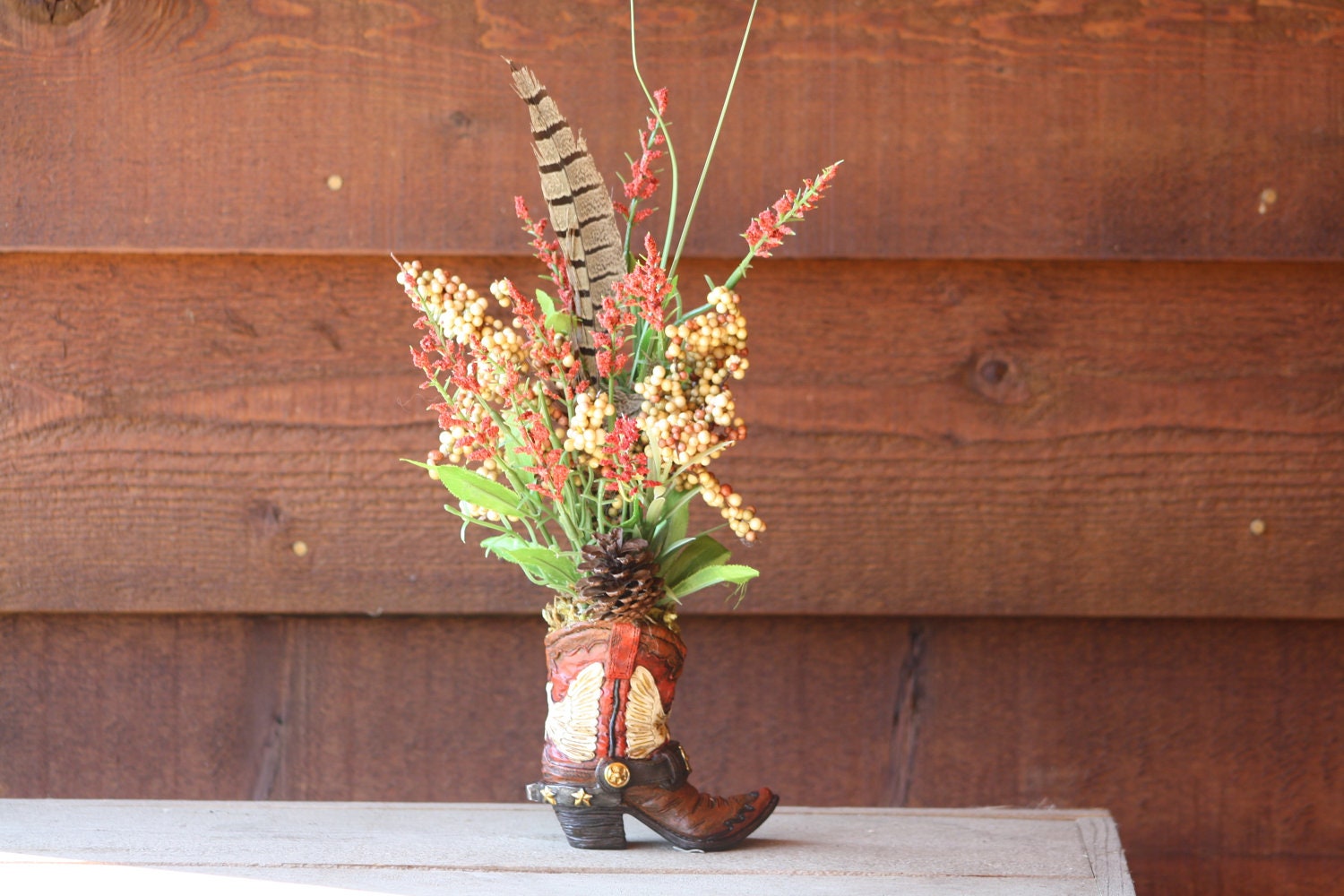 Handmade WESTERN Decor FLORAL Flower ARRANGEMENT By Jensdesigns10