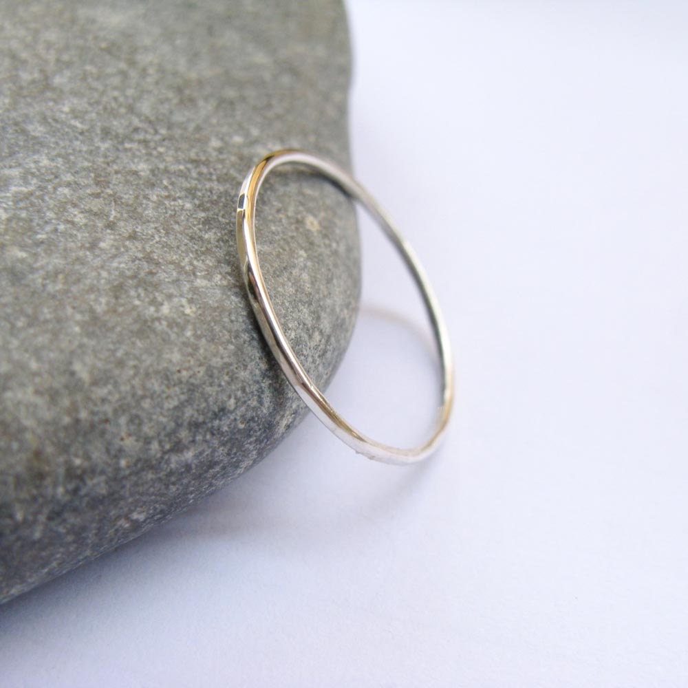 1mm thin Stacking Ring, Sterling Silver Slim Ring, Simple Ring, Slim Silver Band, minimalist, urban