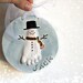 Pop out Snowmen foot print ornament up to 6months