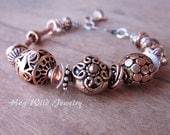 Copper Bali Silver and Sterling Silver Bracelet