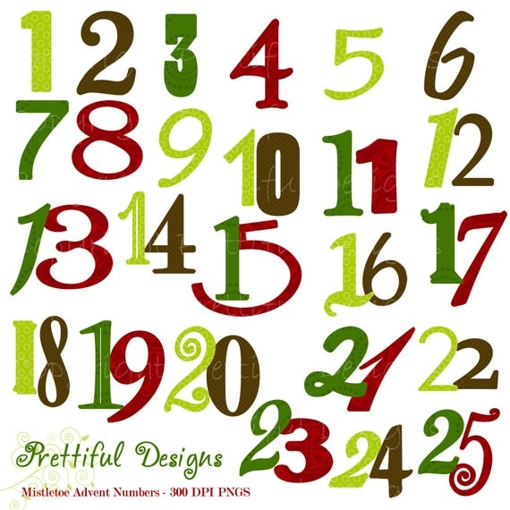 christmas numbers clipart free - photo #5