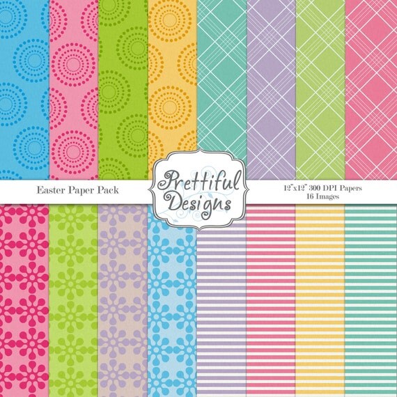 50% OFF SALE Digital Paper Pack - Personal or Commercial Use - Easter (46) Il_570xn