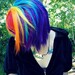 SALE - RAINBOW MAGIC wig // Red Purple Blue Yellow Pink Orange -- Scene Punk Hair
