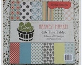 6x6 paper pad HARVEST MARKET LILY bee 36 sheets cardstock
