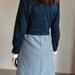 Vintage 70s Secretary Dress   /   Mini 1970s Mod Ascot Dress  /  Medium