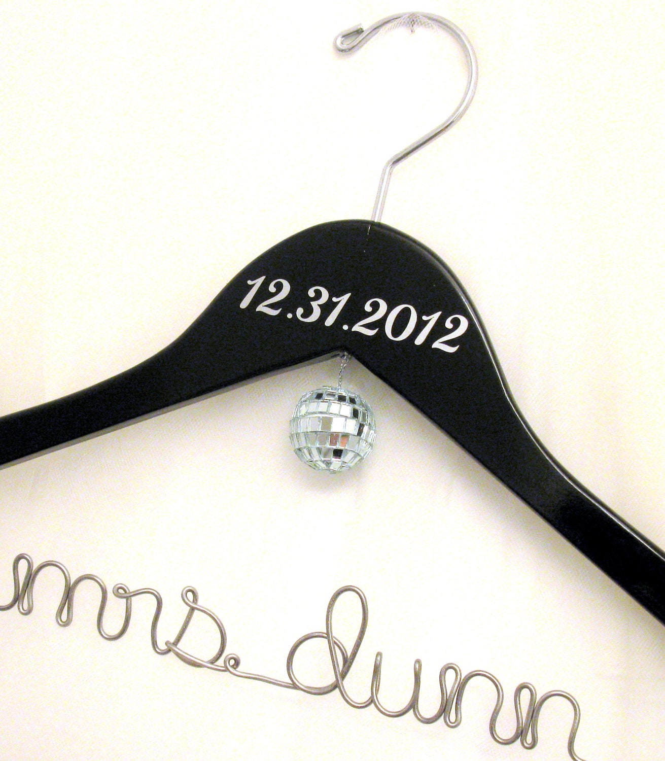 New Years Eve Wedding Personalized Bridal Hanger
