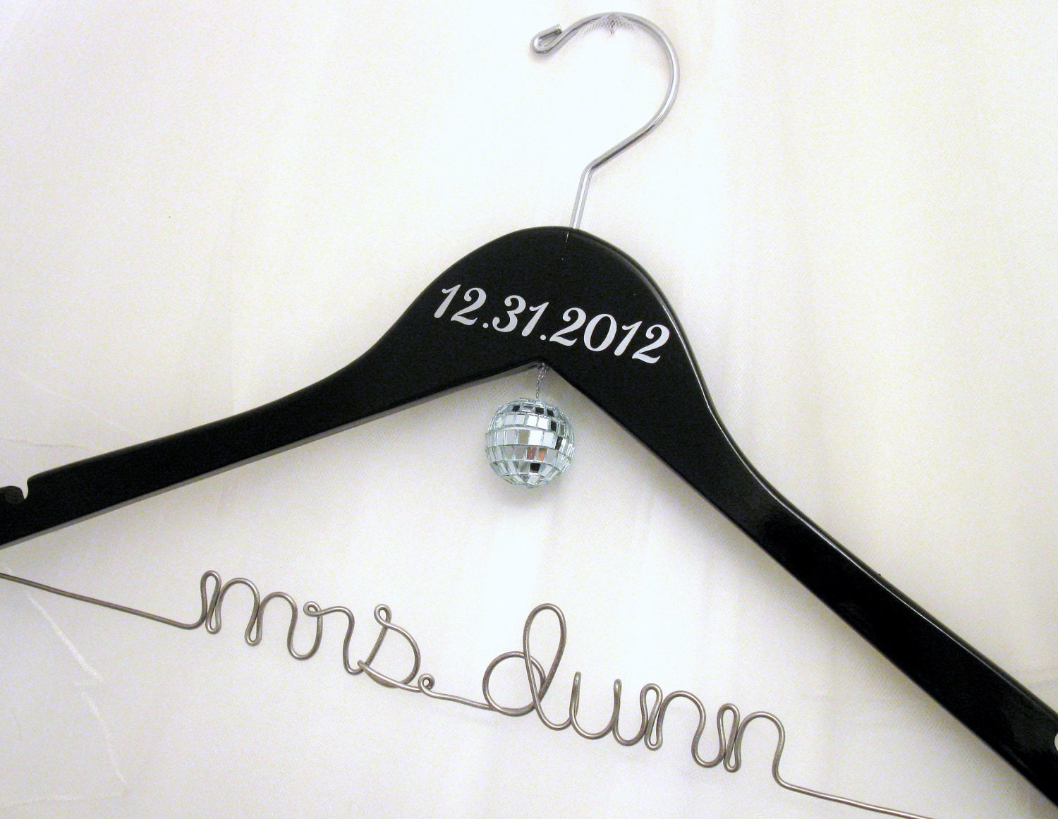 New Years Eve Wedding Personalized Bridal Hanger