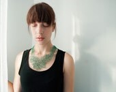 Largest necklace - Irregular Pieces in Dark Turquoise- Statement Piece