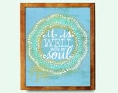 It is Well With My Soul - Bible Verse Art-  8x10 Giclee Print - Christian, Faith Based Art, Grace for Grace by Tiffany Rachal