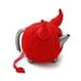Knit tea cosy red devil horns Halloween novelty tea cozy unique unusual cozies Made to Order