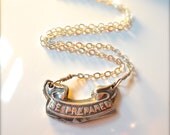 Silver Banner "Good Scout" Necklace, Eco-friendly, Verse , Word Jewelry, Vintage Fashion Statement, Inspirational Jewelry, Your Daily Jewels
