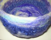 lavender sky needle felted wool bowl